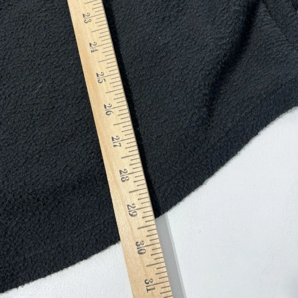 Victorias Secret Pink Shirt Womens XL Black Fleece Button Up Shacket Logo Lounge - Picture 9 of 9